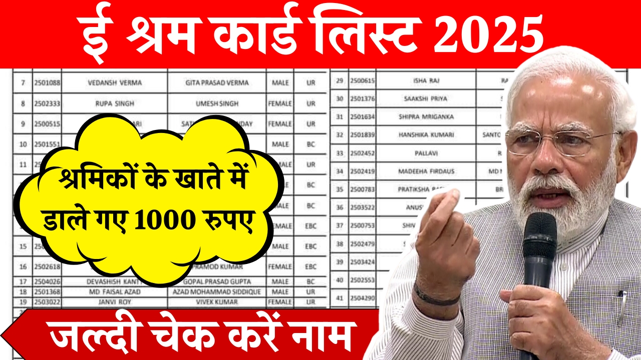 e shram card list
